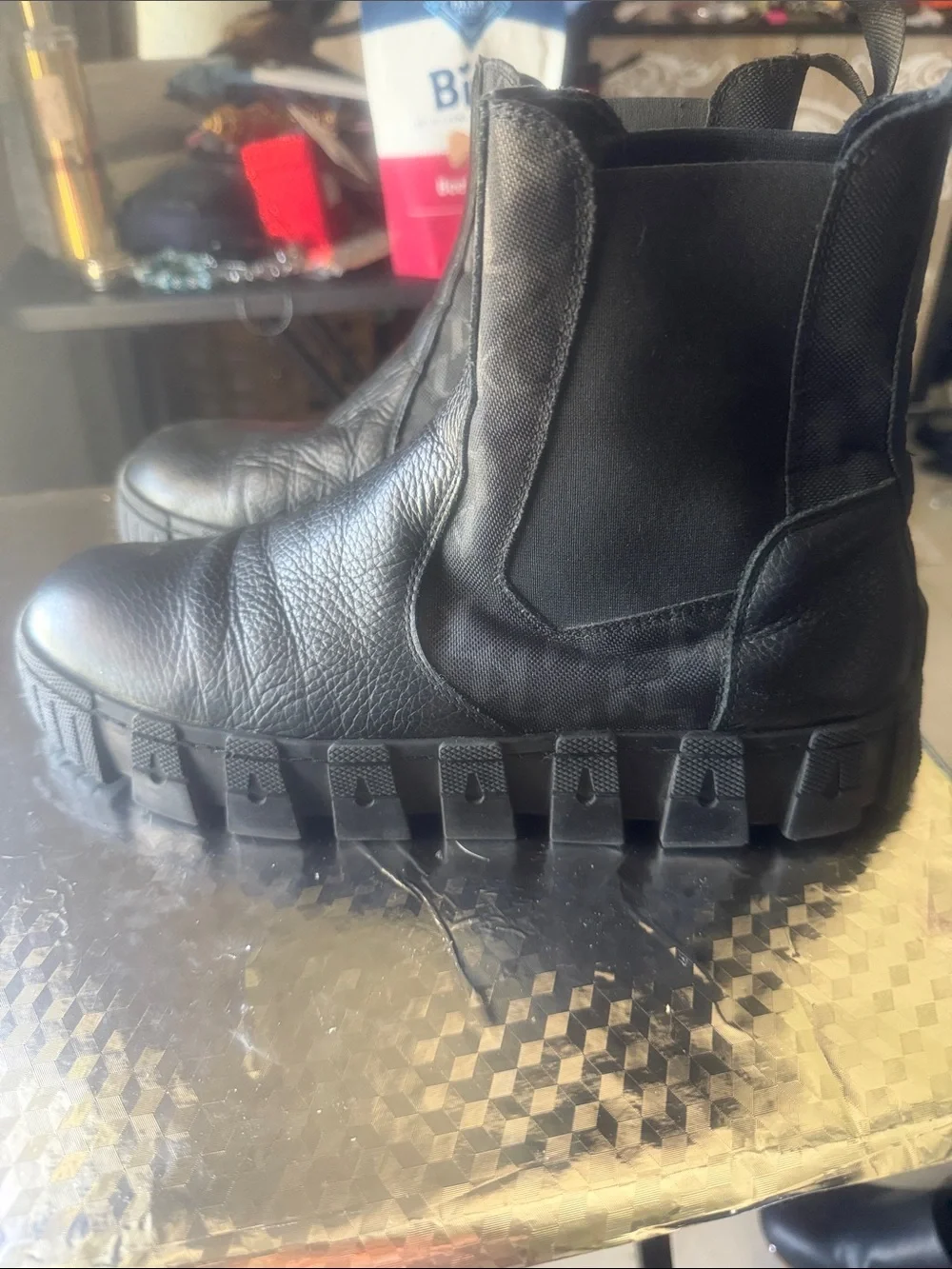 Karl Lagerfeld Black Chunky Chukka Boots